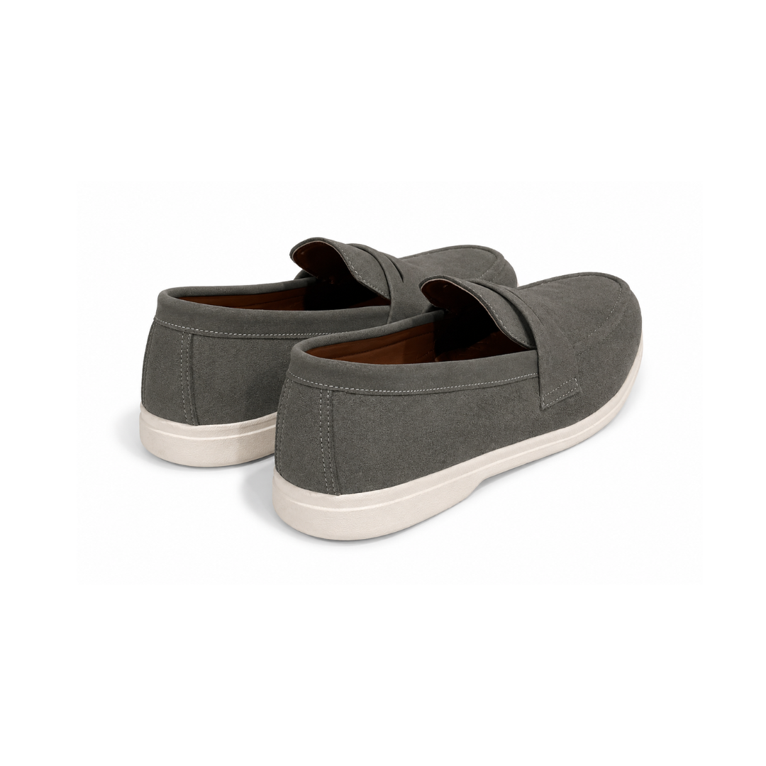Steel Grey Penny Loafers