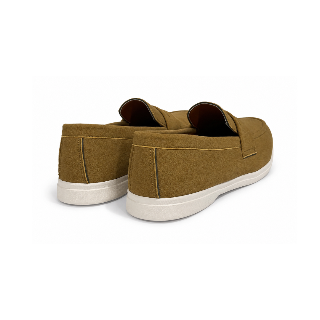Sand Beige Penny Loafers