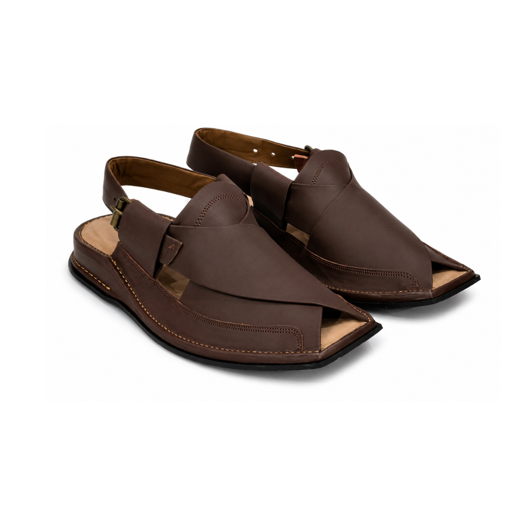 Classic Brown Peshawari Chappal