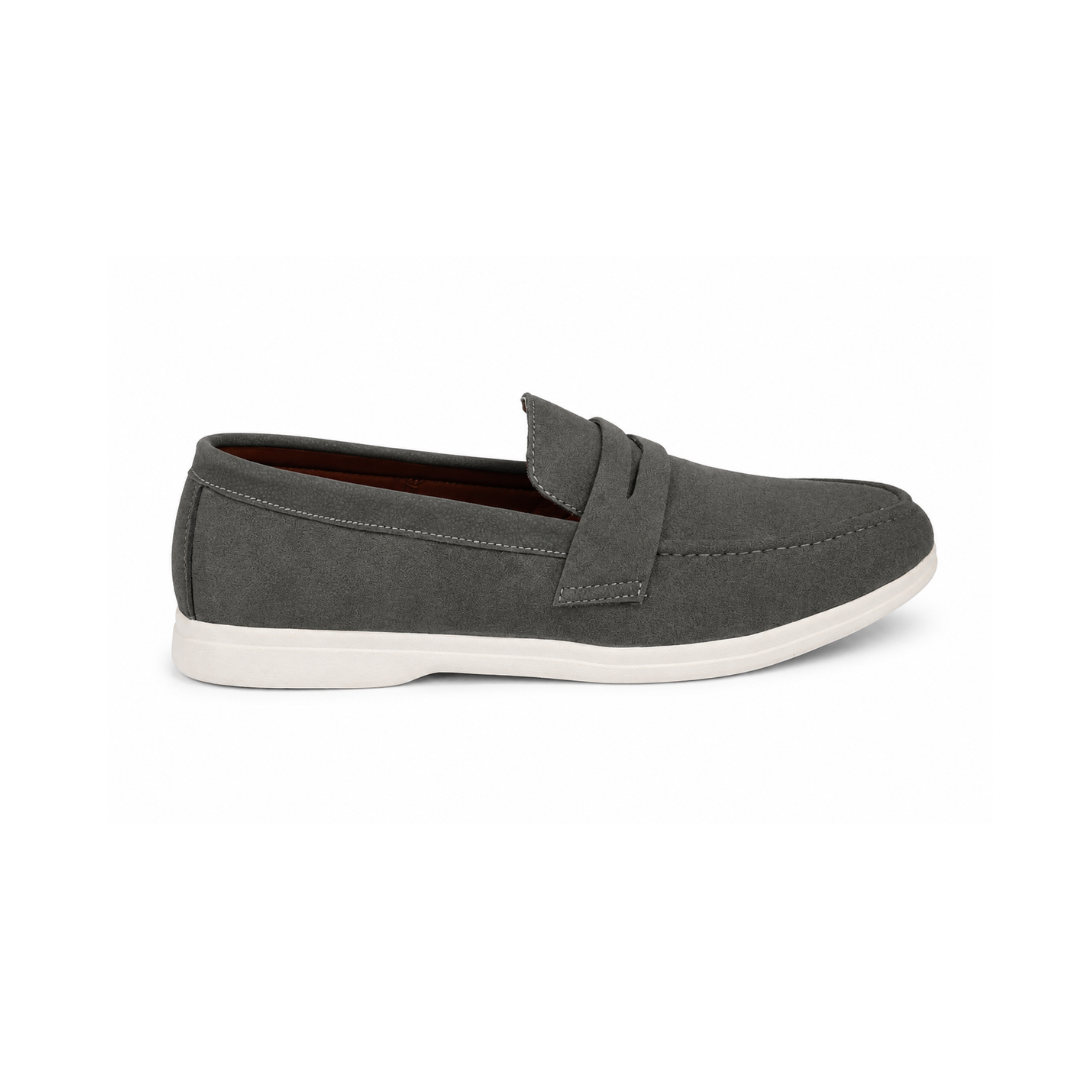 Steel Grey Penny Loafers