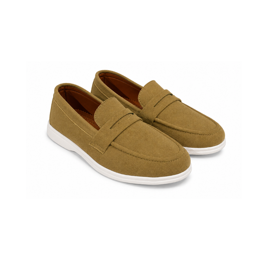 Sand Beige Penny Loafers