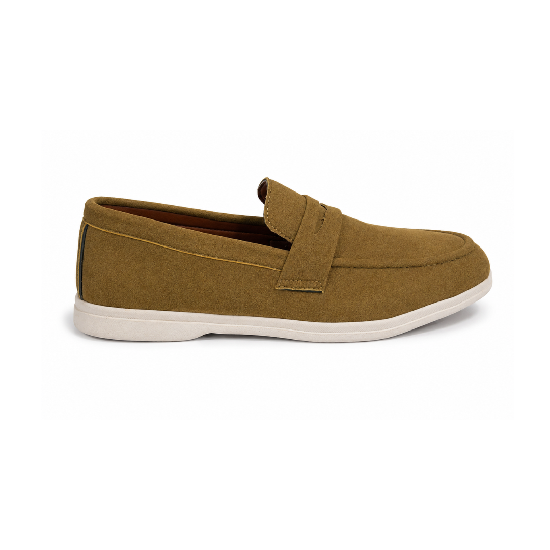 Sand Beige Penny Loafers