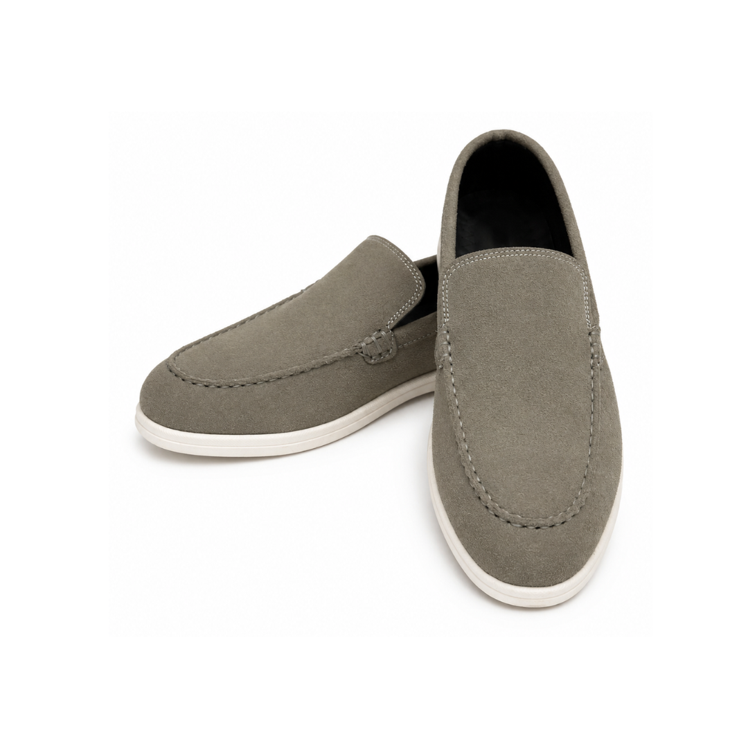 Olive Grey Casual Loafers