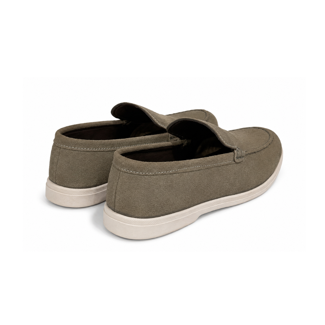 Olive Grey Casual Loafers